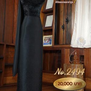 ผ้าชุดยกใหญ่ ลายเชิงดุสิตภิรมย์ No.2494