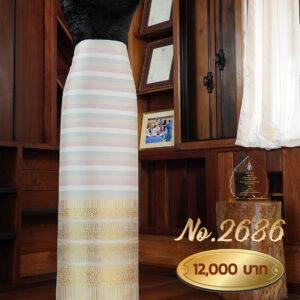 ผ้าไหมยกดอกลำพูน ลายจามจุรี (ผ้าซิ่นเดี่ยวยกใหญ่) No.2686